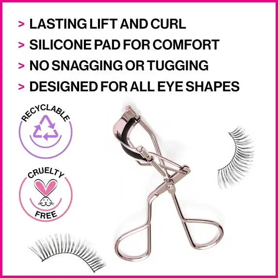 High on Lash No Pinching Eyelash Curler, Metal