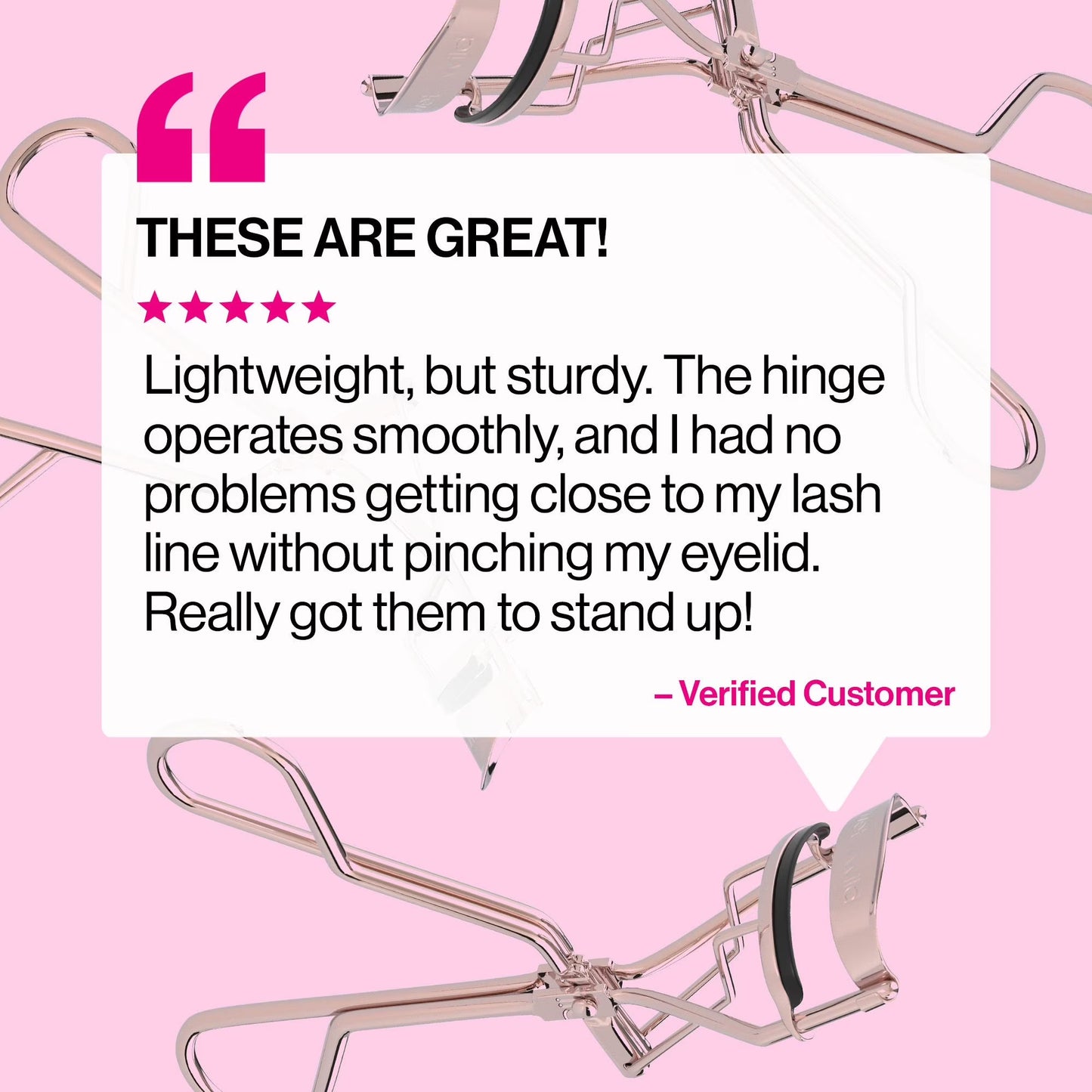 High on Lash No Pinching Eyelash Curler, Metal